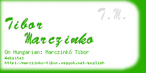 tibor marczinko business card